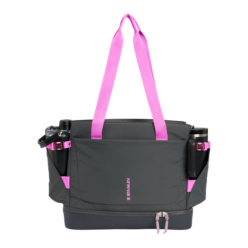 Stanley 1913 Vitalize™ Macro Method Tote 26.1L in Charcoal Hot Pink | Front View