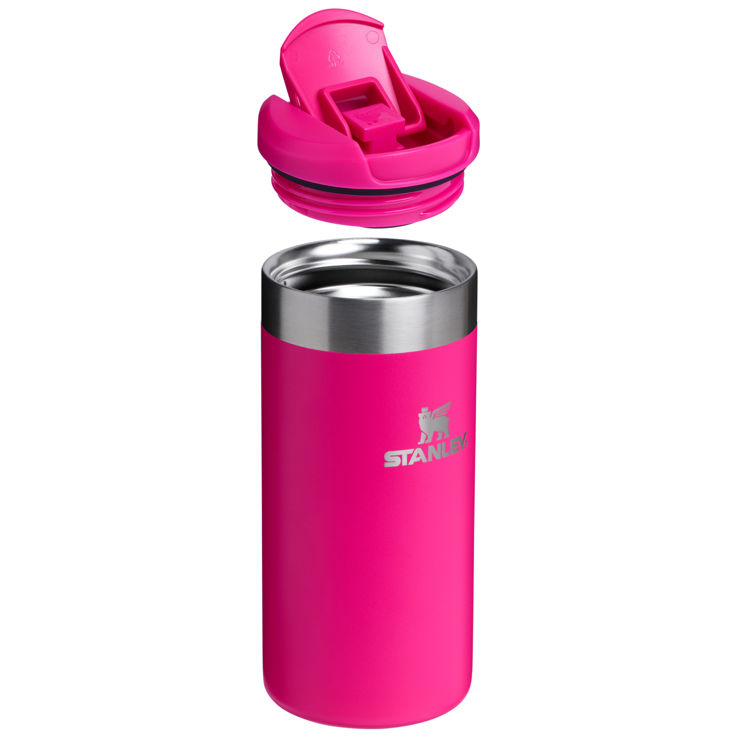 Mug Isotherme Stanley Aerolight Transit 0.35L - Rose Pink Vibes, Garde Chaud 4h/froid 6h, Couvercle étanche