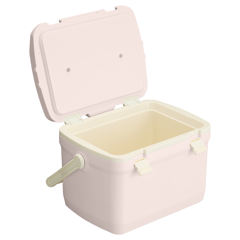 Stanley 1913 Easy-Carry Outdoor Cooler 15.1L in Rose Quartz | Open View