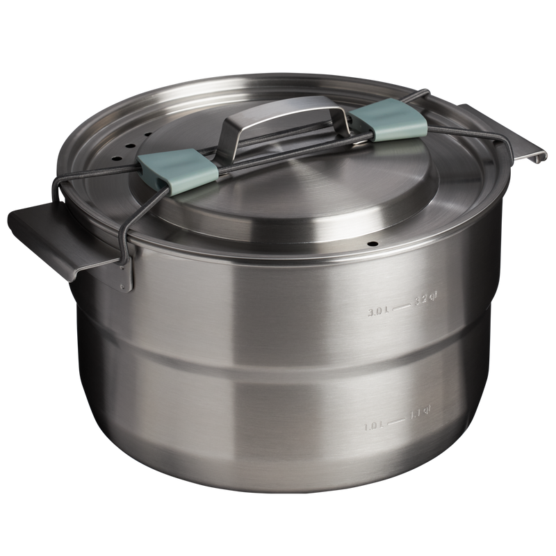 Stanley 1913 Wildfare Core Full Serve Cookset 20-piece set 3.78L in Shale/Charcoal | Back View